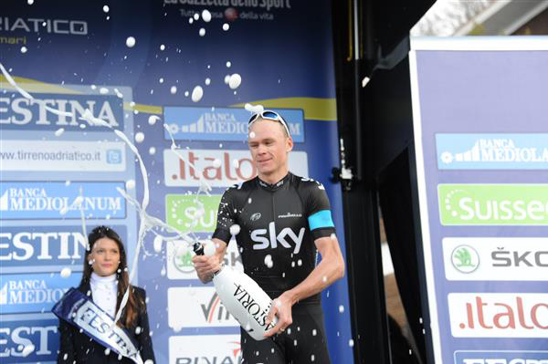 Chris Froome enjoys his stage win